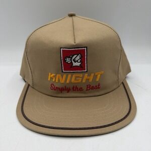 Vintage Knight Simply‎ The Best Hat Cap Snapback Beige Embroidered Kap King USA